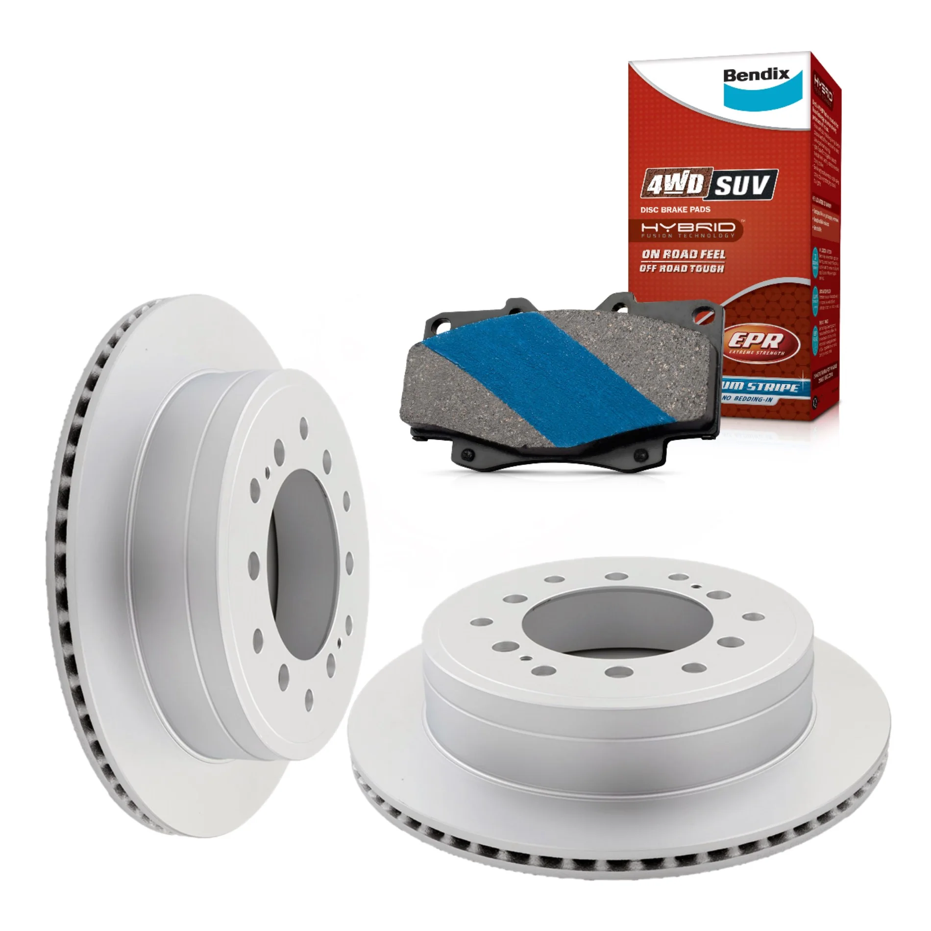 Rear Bendix Brake Pads + Rotors for Toyota FJ Cruiser GSJ15 Fortuner GUN156 4WD