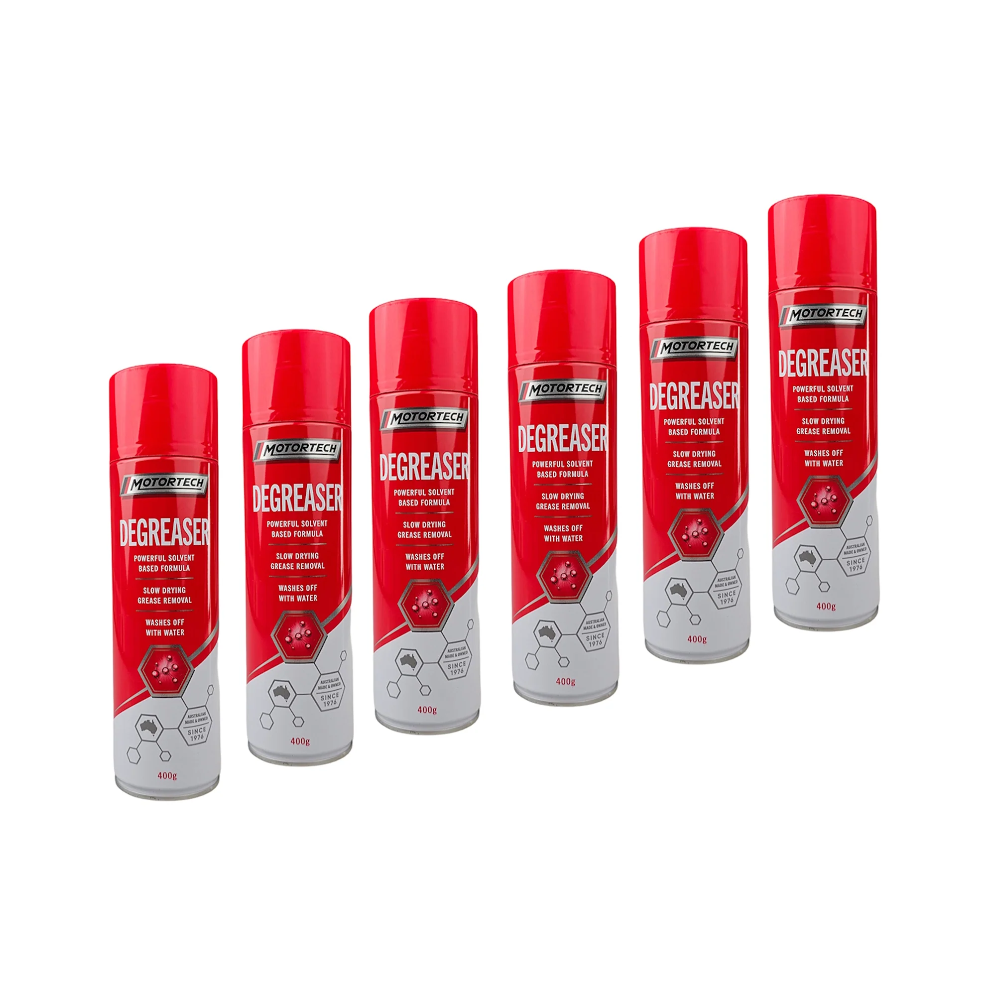 6 X Cans Motortech Heavy Duty Workshop Spray Degreaser 400g MT001