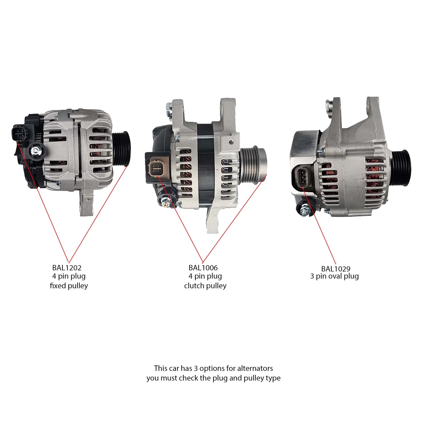 Alternator For Toyota Celica ZZT231, Corolla ZZE122, MR2 ZZW30 1.8L 12V 80A