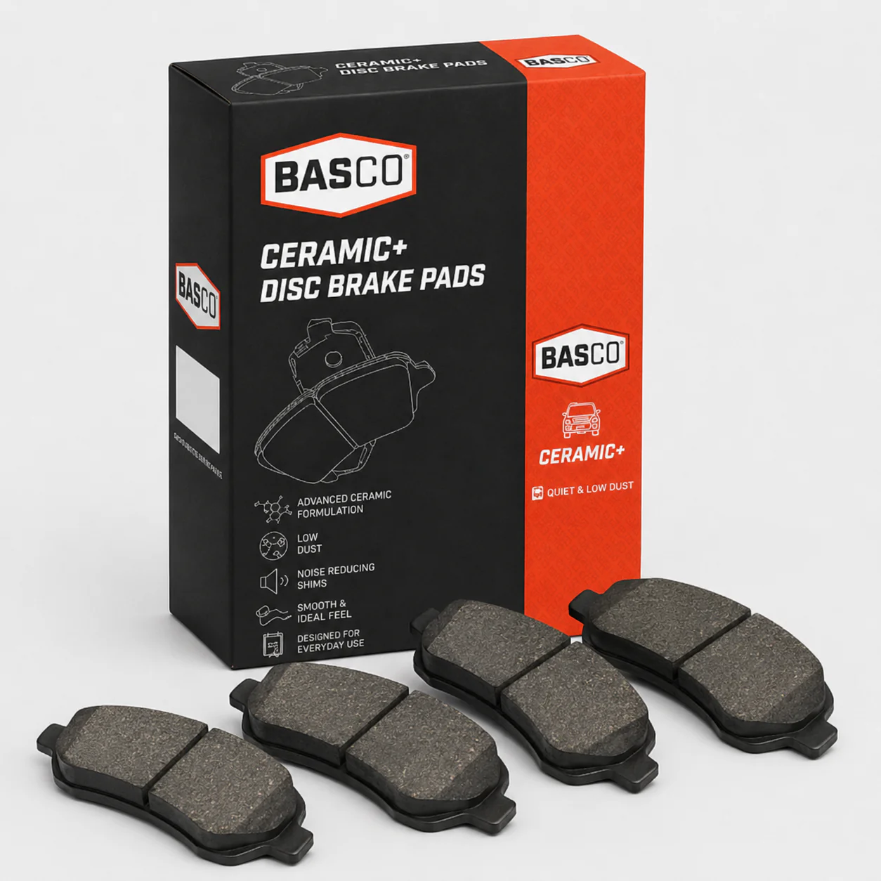 Basco Front Brake Pads for Chrysler Grand Voyager RT, Dodge Journey JC Nitro KA, Fiat Freemont JF, Jeep Cherokee KK Wrangler JK 2007~2027