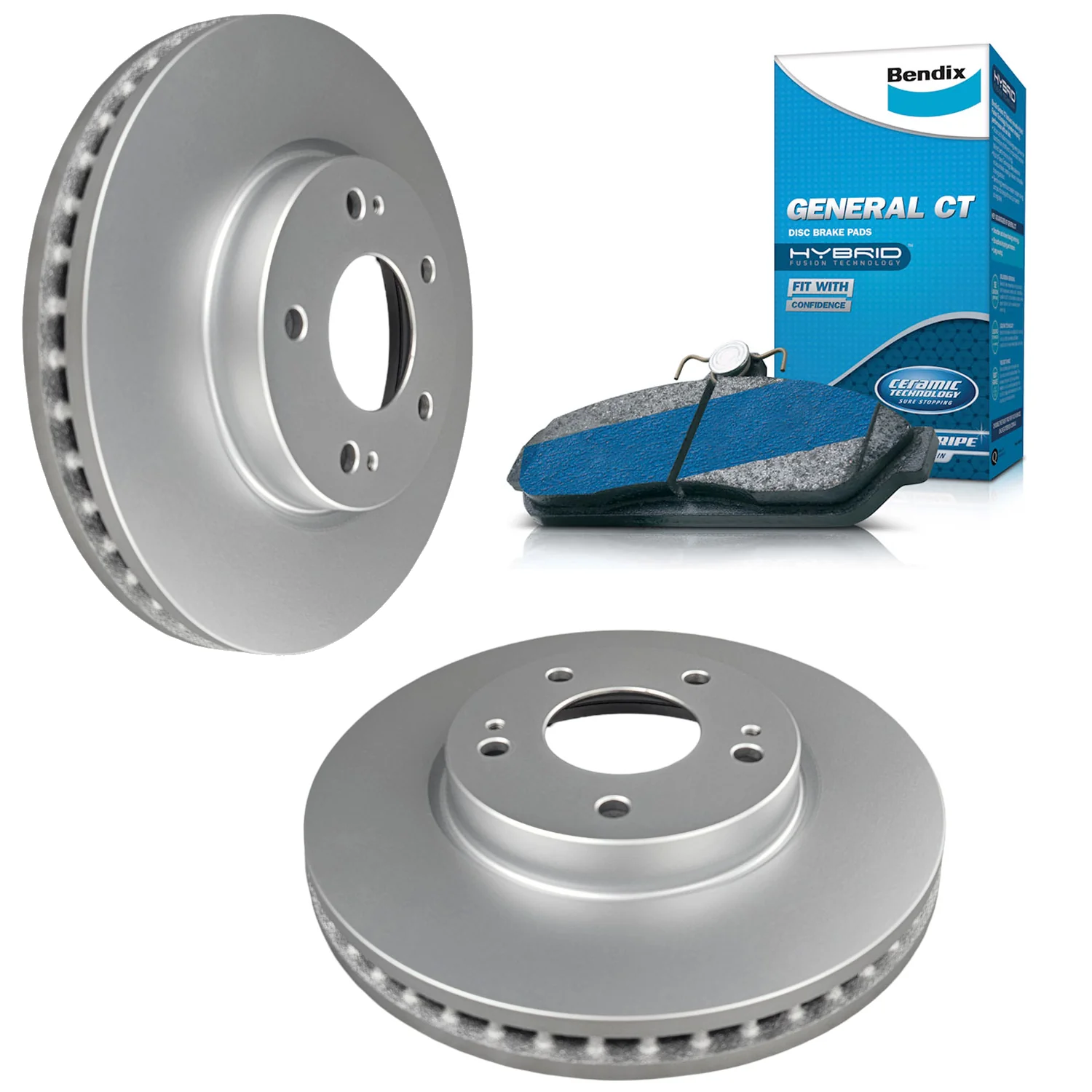 Bendix Front Brake Pads + Rotors for Mitsubishi Lancer CF CH CJ, Outlander ZE ZF
