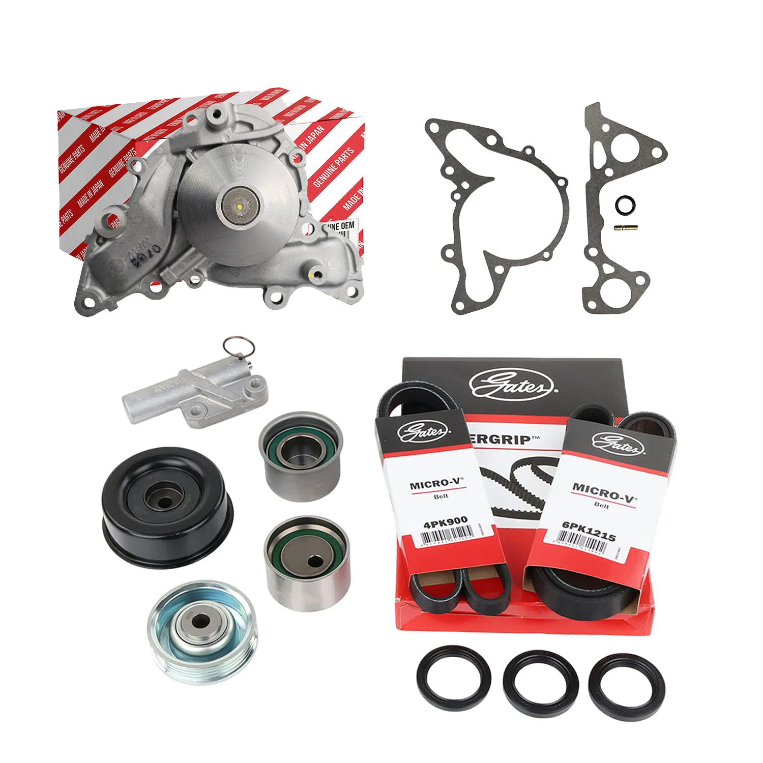 Timing Belt Kit with HT, WP, EP, Belts for Mitsubishi Magna TH TJ 3.0L 6G72